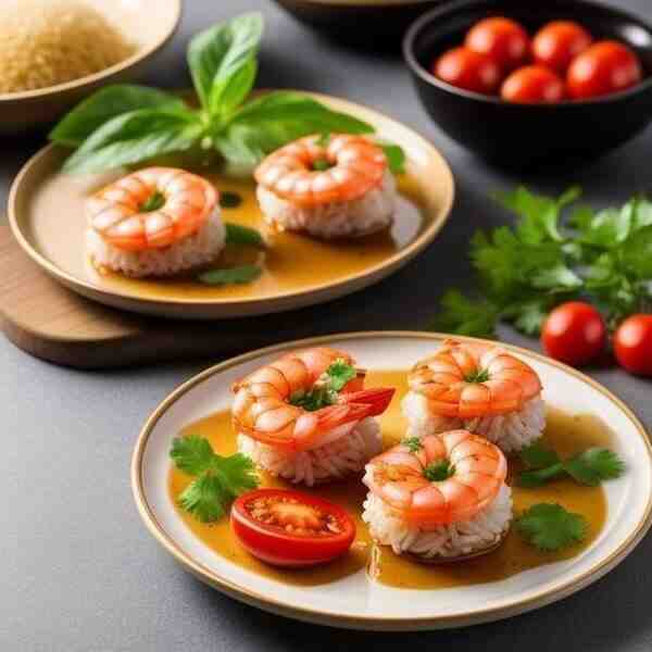 Помидоры фаршированные рисом и креветками
